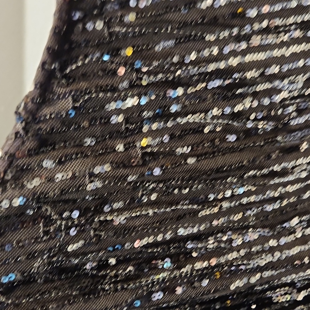 NWT Fashion Nova Women's Sz M Sequins One Shoulder Mini Dress - Picture 3 of 9